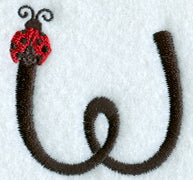 Ladybug Lower Case Letter w - 3 inch