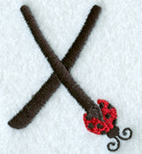 Ladybug Lower Case Letter x - 3 inc