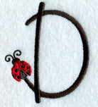Ladybug Letter D - 3 inch