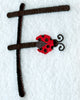 Ladybug Letter F - 3 inch