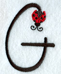 Ladybug Letter G - 3 inch