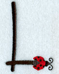 Ladybug Letter L - 3 inch