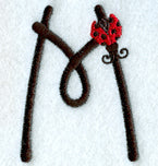 Ladybug Letter M - 3 inch