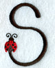Ladybug Letter S - 3 inch