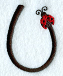 Ladybug Letter U - 3 inch