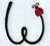 Ladybug Letter W - 3 inch