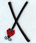 Ladybug Letter X - 3 inch