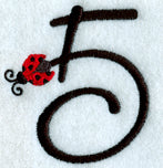 Ladybug Number 5 - 3 inch
