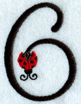 Ladybug Number 6 - 3 inch