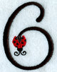 Ladybug Number 6 - 3 inch