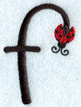Ladybug Lower Case Letter f - 3 inch