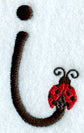 Ladybug Lower Case Letter i - 3 inch