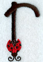 Ladybug Lower Case Letter r - 3 inch