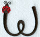 Ladybug Lower Case Letter w - 3 inch