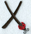 Ladybug Lower Case Letter x - 3 inc