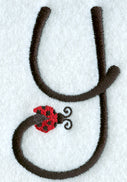 Ladybug Lower Case Letter y - 3 inch