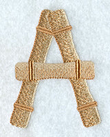 Bamboo Letter A - 3 inch