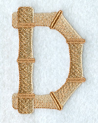 Bamboo Letter D - 3 inch