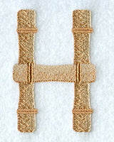 Bamboo Letter H - 3 inch