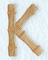Bamboo Letter K - 3 inch