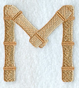 Bamboo Letter M - 3 inch
