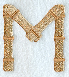 Bamboo Letter M - 3 inch