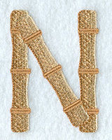 Bamboo Letter N - 3 inch