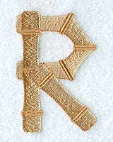 Bamboo Letter R - 3 inch