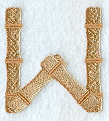 Bamboo Letter W - 3 inch