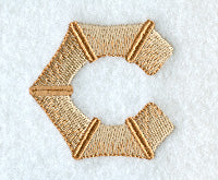 Bamboo Lower Case Letter c - 3 inch