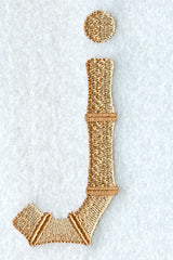 Bamboo Lower Case Letter j - 3 inch