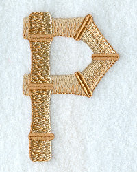 Bamboo Lower Case Letter p - 3 inch