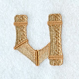 Bamboo Lower Case Letter u - 3 inch