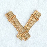 Bamboo Lower Case Letter v - 3 inch