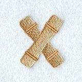 Bamboo Lower Case Letter x - 3 inch