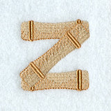 Bamboo Lower Case Letter z - 3 inch