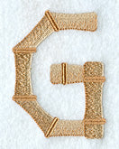 Bamboo Letter G  - 3 inch