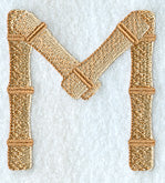 Bamboo Letter M - 3 inch