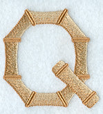 Bamboo Letter Q - 3 inch