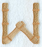 Bamboo Letter W - 3 inch