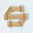 Bamboo Lower Case Letter s - 3 inch