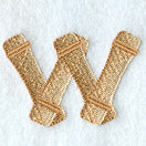 Bamboo Lower Case letter w - 3 inch