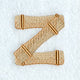 Bamboo Lower Case Letter z - 3 inch