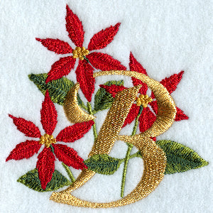Poinsettia Letter B - 4 inch