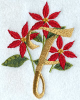 Poinsettia Letter F - 4 inch