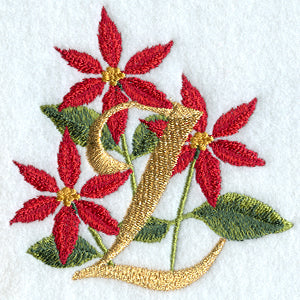 Poinsettia Letter L - 4 inch