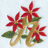 Poinsettia Letter N - 4 inch