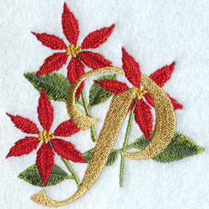 Poinsettia Letter P - 4 inch