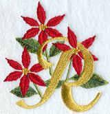 Poinsettia Letter R - 4 inch