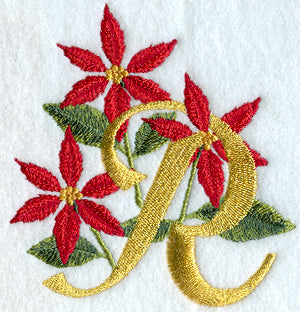 Poinsettia Letter R - 4 inch